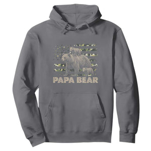 Papa Bear Father's Day Hoodie Camouflage California Republic Flag Bear