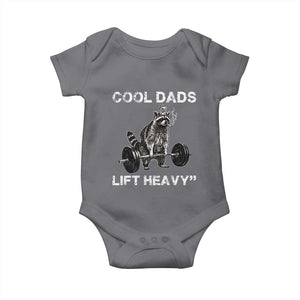 Cool Dads Lift Heavy Baby Onesie Gym Dad Raccoon TS14 Charcoal Print Your Wear