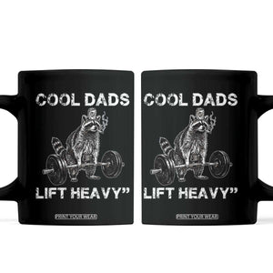 Cool Dads Lift Heavy Coffee Mug Gym Dad Raccoon