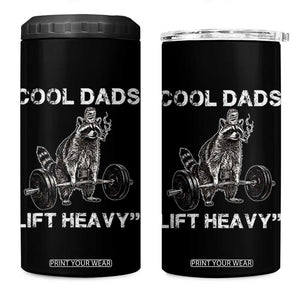 Cool Dads Lift Heavy 4 in 1 Can Cooler Tumbler Gym Dad Raccoon TS14 One Size: 16 oz Black Print Your Wear