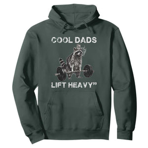 Cool Dads Lift Heavy Hoodie Gym Dad Raccoon TS14 Dark Forest Green Print Your Wear