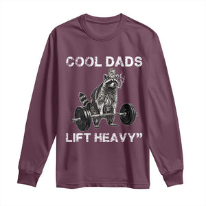 Cool Dads Lift Heavy Long Sleeve Shirt Gym Dad Raccoon