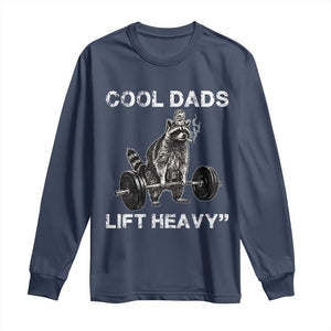 Cool Dads Lift Heavy Long Sleeve Shirt Gym Dad Raccoon