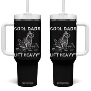 Cool Dads Lift Heavy Tumbler With Handle Gym Dad Raccoon TS14 One Size: 40 oz Black Print Your Wear