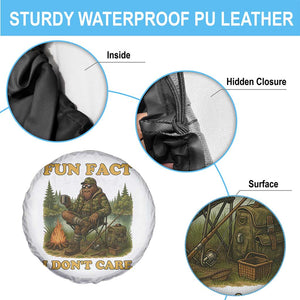 Funny Bigfoot Sarcastic Spare Tire Cover Fun Fact I Don Not Care Sasquatch Camping TS14 Print Your Wear