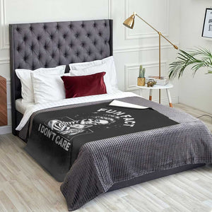 Funny Skeleton Sarcastic Throw Blanket Fun Fact I Don Not Care Cat Lover TS14 Print Your Wear