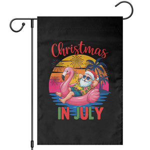 Funny Hawaiian Christmas Garden Flag Santa Beach Tropical Xmas TS14 Black Print Your Wear