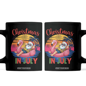 Funny Hawaiian Christmas Coffee Mug Santa Beach Tropical Xmas TS14 Black Print Your Wear