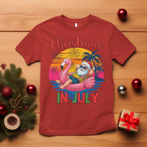 Funny Hawaiian Christmas T Shirt Santa Beach Tropical Xmas TS14 Red Print Your Wear