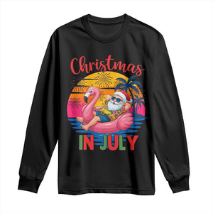 Funny Hawaiian Christmas Long Sleeve Shirt Santa Beach Tropical Xmas TS14 Black Print Your Wear