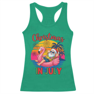 Funny Hawaiian Christmas Racerback Tank Top Santa Beach Tropical Xmas TS14 Irish Green Print Your Wear