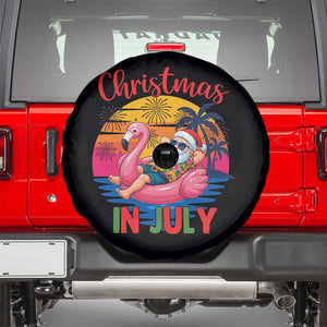 Funny Hawaiian Christmas Spare Tire Cover Santa Beach Tropical Xmas TS14 Black Print Your Wear