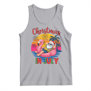 Funny Hawaiian Christmas Tank Top Santa Beach Tropical Xmas TS14 Athletic Heather Print Your Wear