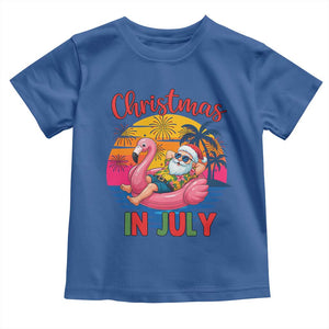 Funny Hawaiian Christmas Toddler T Shirt Santa Beach Tropical Xmas TS14 Royal Blue Print Your Wear