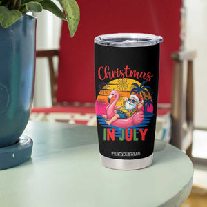 Funny Hawaiian Christmas Tumbler Cup Santa Beach Tropical Xmas TS14 Print Your Wear