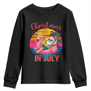Funny Hawaiian Christmas Youth Sweatshirt Santa Beach Tropical Xmas TS14 Black Print Your Wear