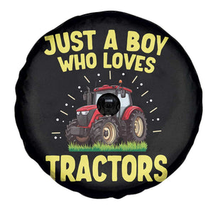 Funny Farming Tractor Spare Tire Cover Just A Boy Who Loves Tractors TS14 Print Your Wear