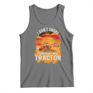 Funny Tractor Tank Top I Do Not Snore I Dream I Am A Tractor TS14 Black Heather Print Your Wear