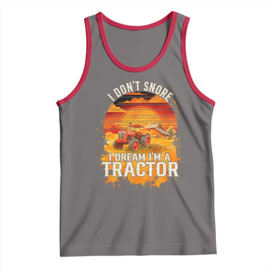 Funny Tractor Tank Top I Do Not Snore I Dream I Am A Tractor TS14 Deep Heather Red Print Your Wear