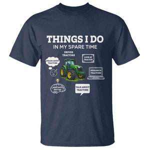 Funny Farmers T Shirt Things I Do In My Spare Time TS14 Navy Print Your Wear
