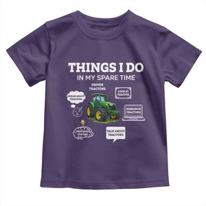 Funny Farmers Toddler T Shirt Things I Do In My Spare Time TS14 Purple Print Your Wear