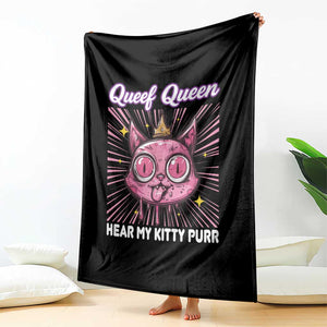 Queef Queen Cat Meme Throw Blanket Funny Inappropriate Adult Humor TS14 Print Your Wear