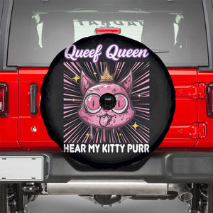 Queef Queen Cat Meme Spare Tire Cover Funny Inappropriate Adult Humor TS14 Black Print Your Wear