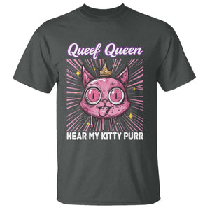 Queef Queen Cat Meme T Shirt Funny Inappropriate Adult Humor TS14 Dark Heather Print Your Wear