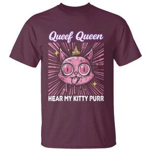 Queef Queen Cat Meme T Shirt Funny Inappropriate Adult Humor TS14 Maroon Print Your Wear