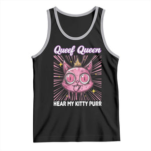 Queef Queen Cat Meme Tank Top Funny Inappropriate Adult Humor TS14 Black Athletic Heather Print Your Wear