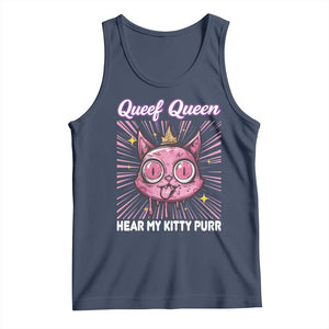 Queef Queen Cat Meme Tank Top Funny Inappropriate Adult Humor TS14 Navy Print Your Wear
