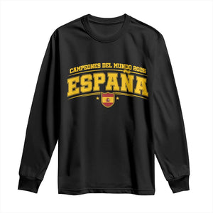 Spain Champions 2026 Long Sleeve Shirt Espana Soccer Football Fan Spanish Flag
