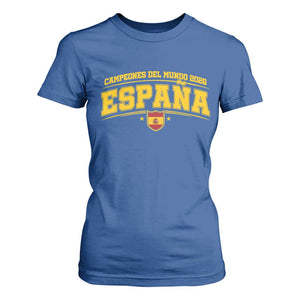 Spain Champions 2026 T Shirt For Women Espana Soccer Football Fan Spanish Flag