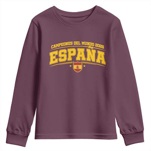 Spain Champions 2026 Youth Sweatshirt Espana Soccer Football Fan Spanish Flag