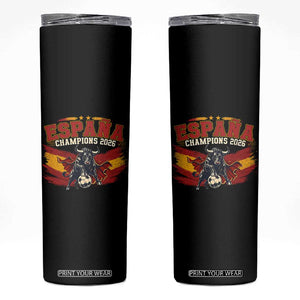 Spain Champions 2026 Skinny Tumbler Espana Soccer Fan Spanish Flag Bull