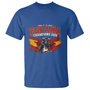 Spain Champions 2026 T Shirt Espana Soccer Fan Spanish Flag Bull