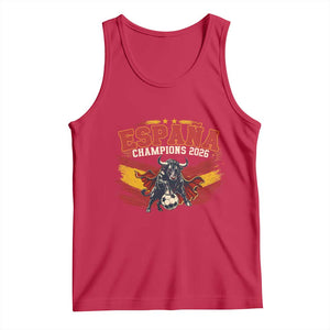 Spain Champions 2026 Tank Top Espana Soccer Fan Spanish Flag Bull
