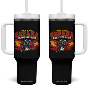 Spain Champions 2026 Tumbler With Handle Espana Soccer Fan Spanish Flag Bull
