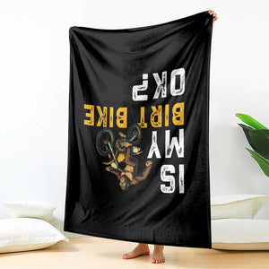 Funny Bigfoot Sasquatch Biker Throw Blanket Is My Dirt Bike OK TS14 Print Your Wear