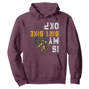 Funny Bigfoot Sasquatch Biker Hoodie Is My Dirt Bike OK TS14 Maroon Print Your Wear