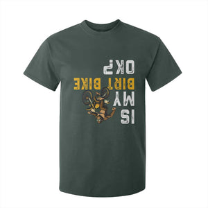 Funny Bigfoot Sasquatch Biker T Shirt For Kid Is My Dirt Bike OK TS14 Dark Forest Green Print Your Wear
