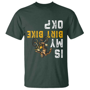 Funny Bigfoot Sasquatch Biker T Shirt Is My Dirt Bike OK TS14 Dark Forest Green Print Your Wear