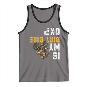 Funny Bigfoot Sasquatch Biker Tank Top Is My Dirt Bike OK TS14 Deep Heather Black Print Your Wear