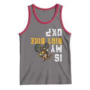 Funny Bigfoot Sasquatch Biker Tank Top Is My Dirt Bike OK TS14 Deep Heather Red Print Your Wear