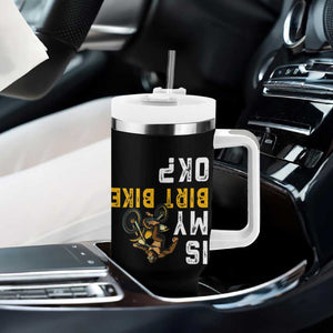 Funny Bigfoot Sasquatch Biker Tumbler With Handle Is My Dirt Bike OK TS14 Print Your Wear