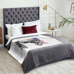 Dirt Bike American Flag Motocross Throw Blanket TS14 Print Your Wear