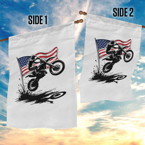 Dirt Bike American Flag Motocross Garden Flag TS14 Print Your Wear