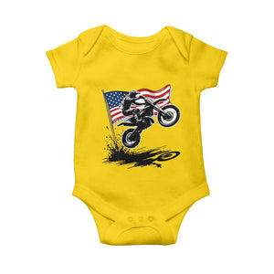 Dirt Bike American Flag Motocross Baby Onesie TS14 Daisy Print Your Wear