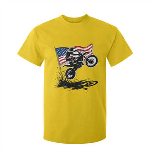 Dirt Bike American Flag Motocross T Shirt For Kid TS14 Daisy Print Your Wear