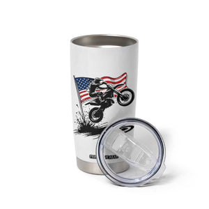 Dirt Bike American Flag Motocross Tumbler Cup TS14 Print Your Wear